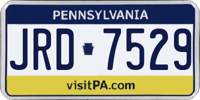 PA license plate JRD7529