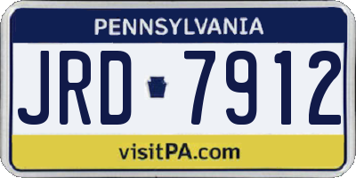 PA license plate JRD7912