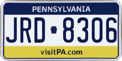 PA license plate JRD8306