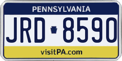 PA license plate JRD8590