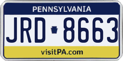 PA license plate JRD8663