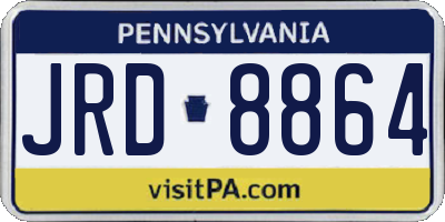 PA license plate JRD8864