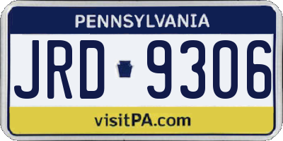 PA license plate JRD9306
