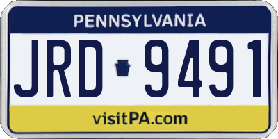 PA license plate JRD9491