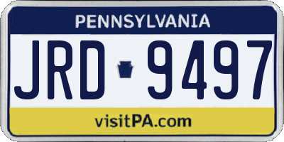 PA license plate JRD9497