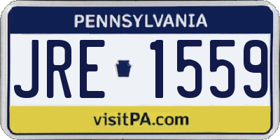 PA license plate JRE1559