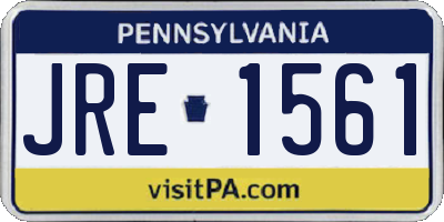 PA license plate JRE1561