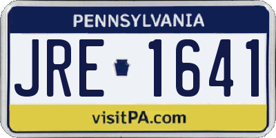 PA license plate JRE1641
