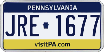PA license plate JRE1677
