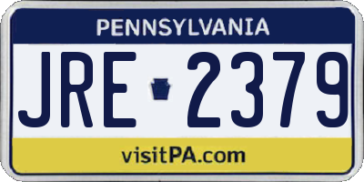 PA license plate JRE2379