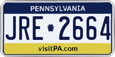 PA license plate JRE2664