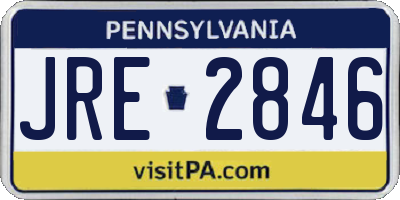 PA license plate JRE2846