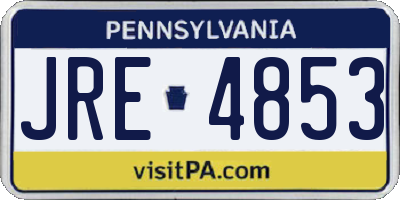 PA license plate JRE4853