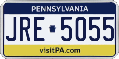 PA license plate JRE5055