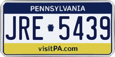 PA license plate JRE5439