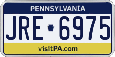 PA license plate JRE6975