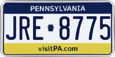 PA license plate JRE8775