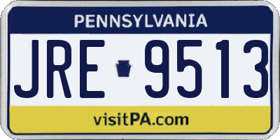 PA license plate JRE9513