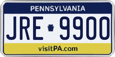 PA license plate JRE9900