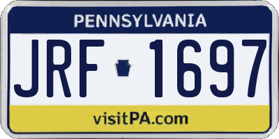 PA license plate JRF1697