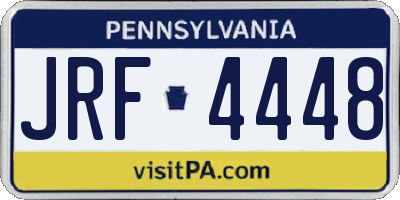 PA license plate JRF4448