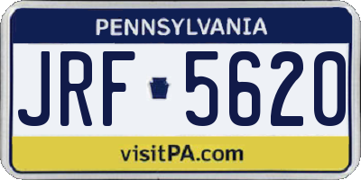 PA license plate JRF5620