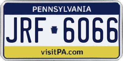 PA license plate JRF6066