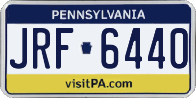 PA license plate JRF6440