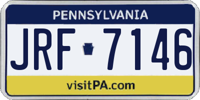 PA license plate JRF7146