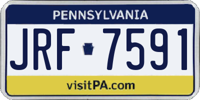 PA license plate JRF7591