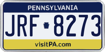 PA license plate JRF8273