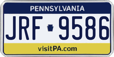PA license plate JRF9586