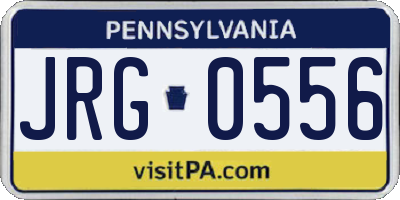 PA license plate JRG0556