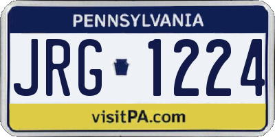 PA license plate JRG1224
