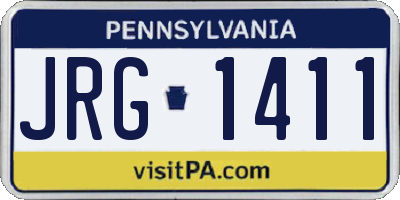 PA license plate JRG1411