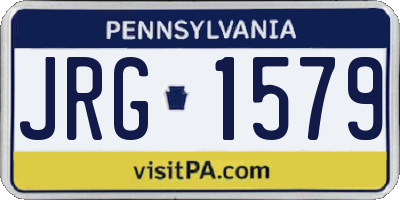 PA license plate JRG1579