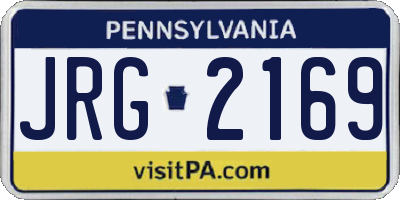 PA license plate JRG2169