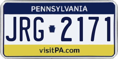 PA license plate JRG2171