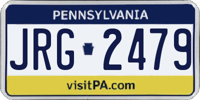 PA license plate JRG2479
