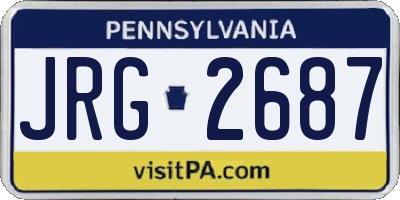 PA license plate JRG2687