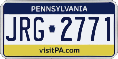 PA license plate JRG2771