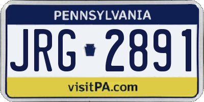 PA license plate JRG2891