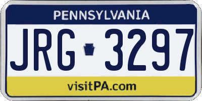 PA license plate JRG3297