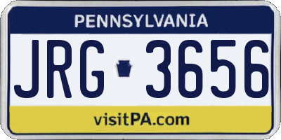 PA license plate JRG3656