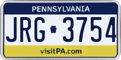 PA license plate JRG3754