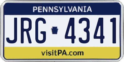 PA license plate JRG4341