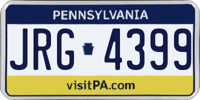 PA license plate JRG4399