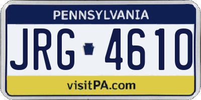 PA license plate JRG4610