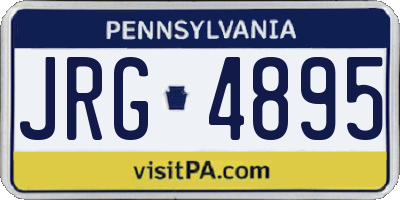 PA license plate JRG4895