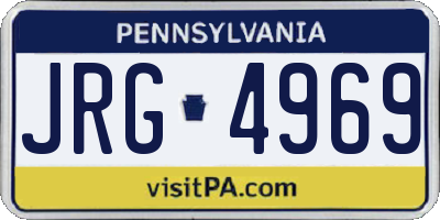 PA license plate JRG4969
